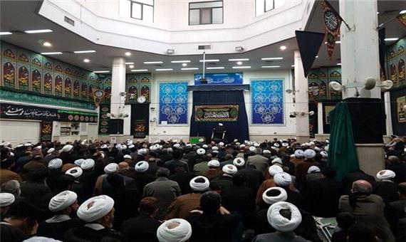 آیین عزاداری اربعین حسینی در دفتر رهبری درقم برگزار شد