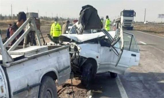 تصادف در جاده قدیم تهران ـ قم 2 کشته و 2 مصدوم برجا گذاشت