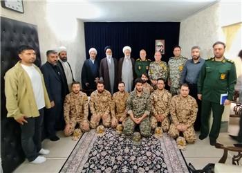 دیدار سربازان سپاه استان قم با آیتالله سعیدی و آیتالله کعبی