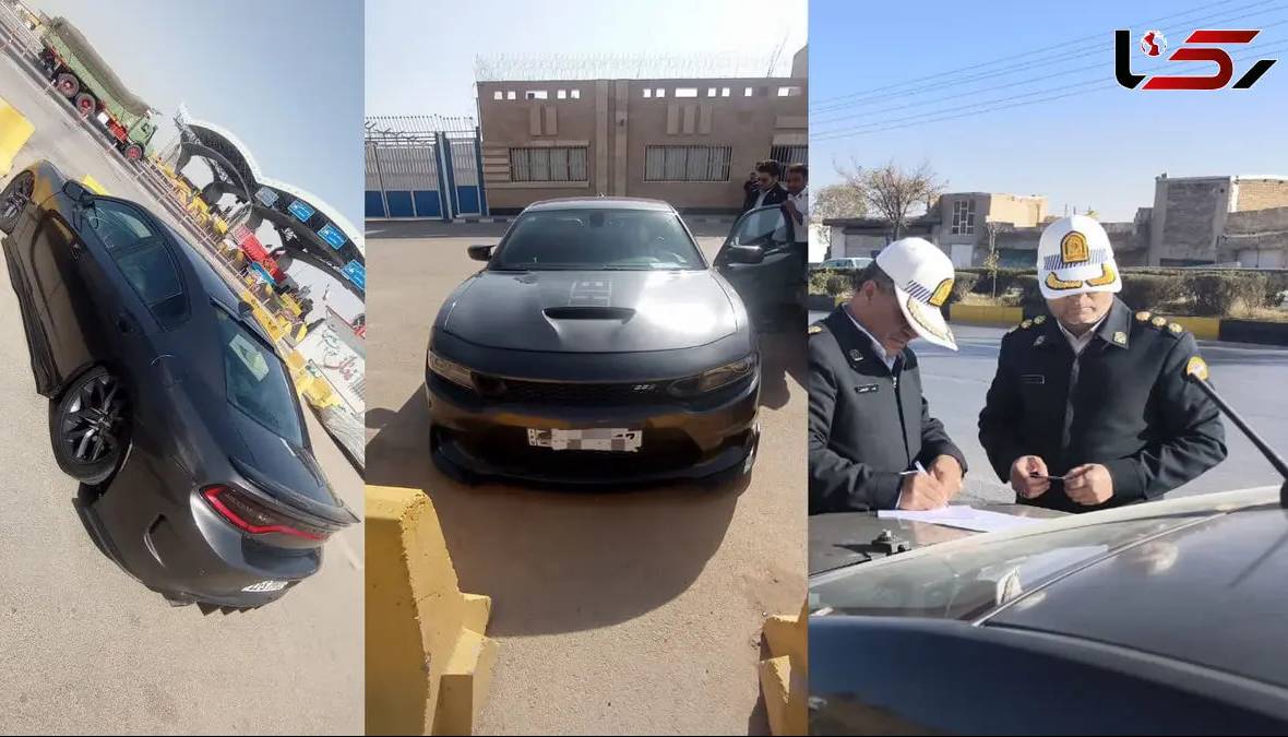 توقیف دوچ چنجلر مشکی با سرعت ۲۱۰ کیلومتر در اتوبان قم