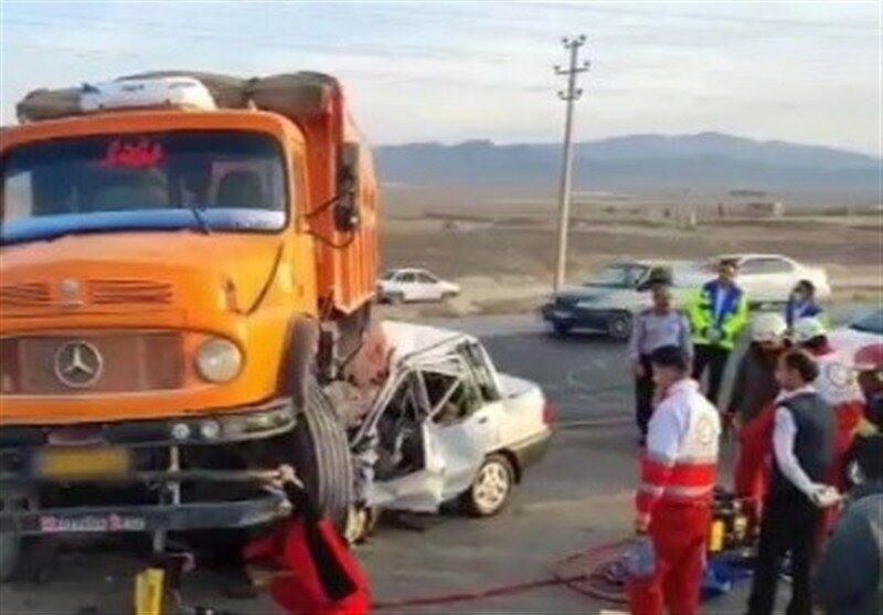 برخورد مرگبار پراید با تریلی