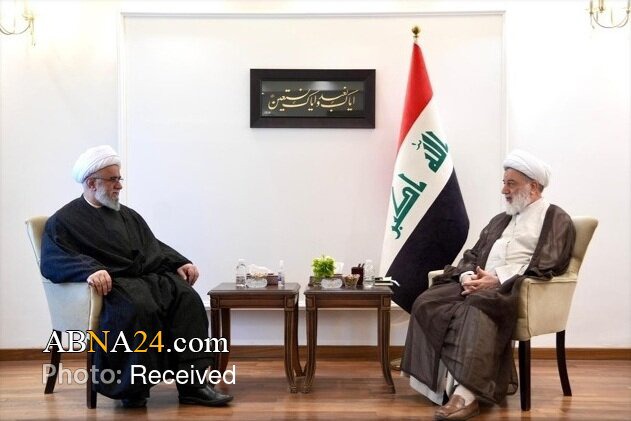 دیدار آیت‌الله رمضانی با رئیس مجلس اعلی اسلامی عراق/ تأکید بر معجزه حضور مردمی و نقش خون رهبر شهید در قوت‌بخشی به نظام