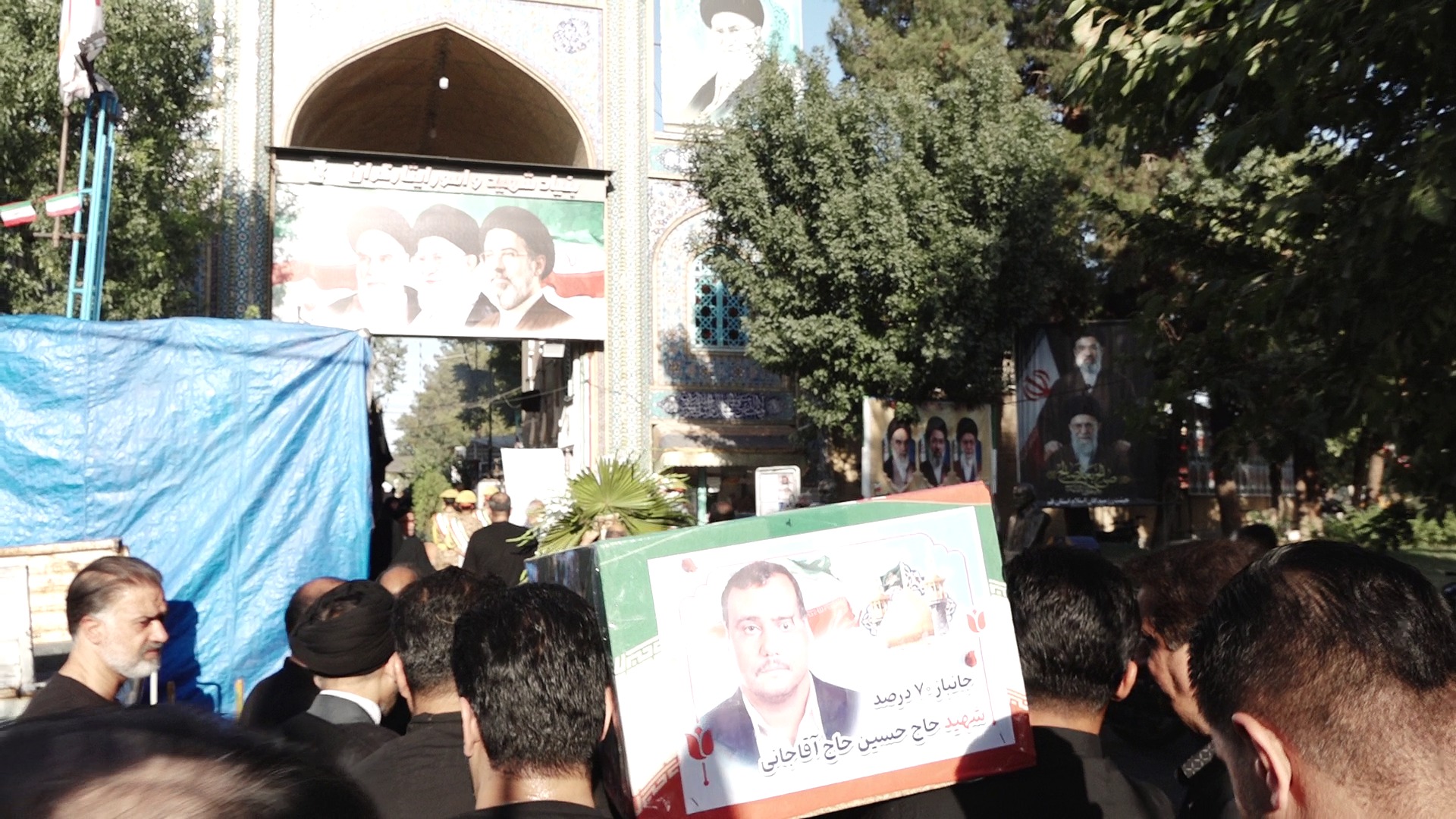 تشییع و خاکسپاری جانباز شهید حاج آقاجانی در قم