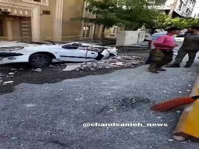 سقوط تاورکرین در خیابان پیامبر تهران