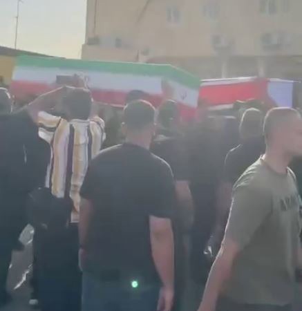 تشییع پیکرهای پنج شهید ایرانی که حمله شب گذشته آمریکا و عربستان