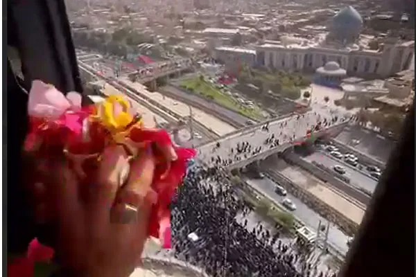گلباران حرم بانوی کرامت در سالروز ورود به قم