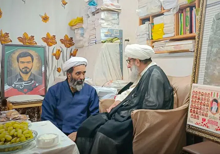 آیت‌الله سیفی مازندرانی با خانواده شهید علی رسولی دیدار کرد