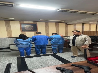 تصاویری از باند سرقت مسلحانه با خودروی سرقتی