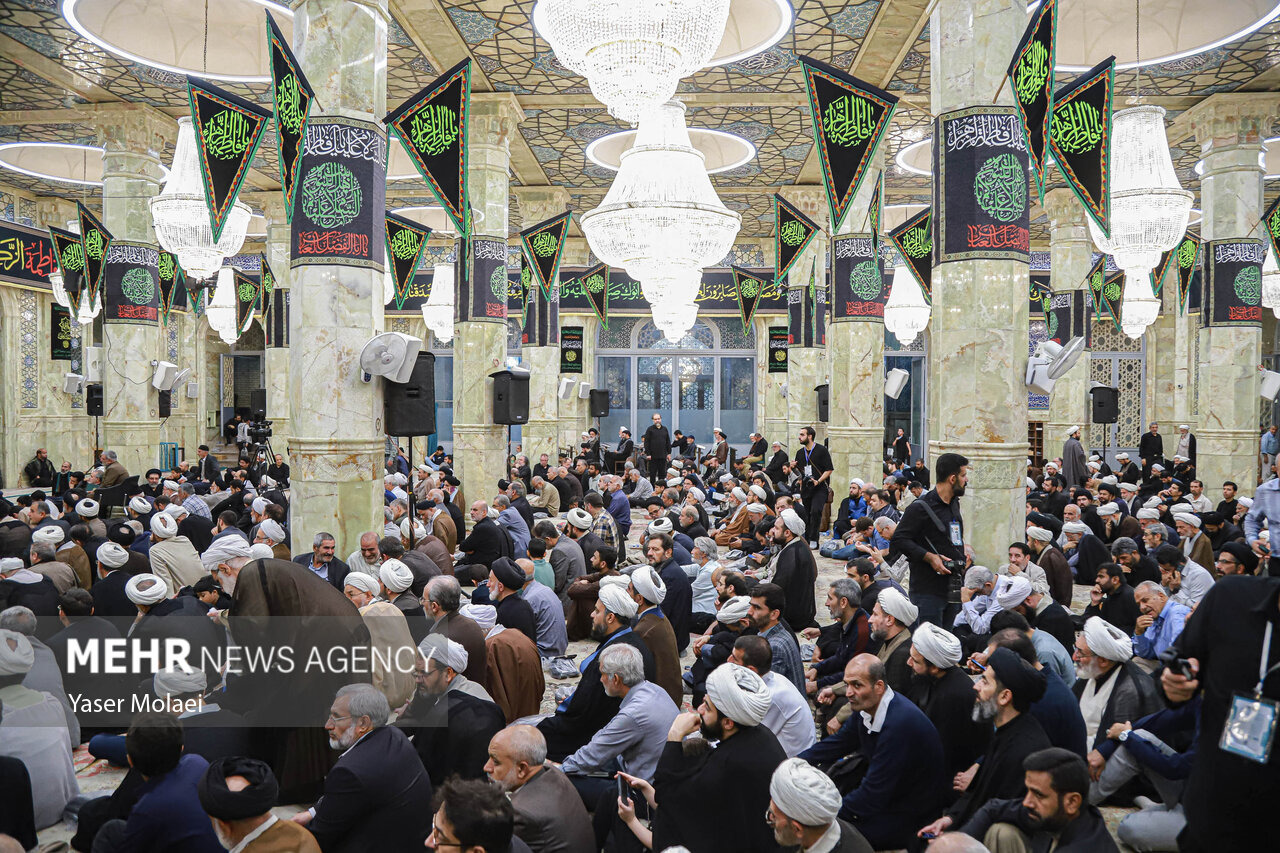 مراسم چهلمین روز ارتحال آیت‌الله شبیری زنجانی در مسجد اعظم قم
