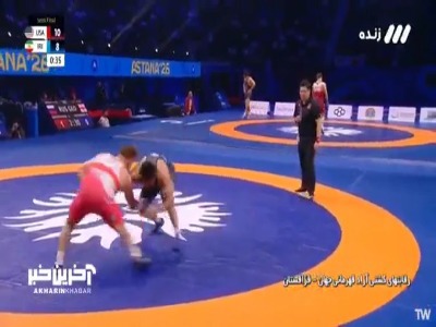 شکست امیرحسین فیروزپور برابر قهرمان آمریکایی در نیمه‌نهایی کشتی آزاد جهان